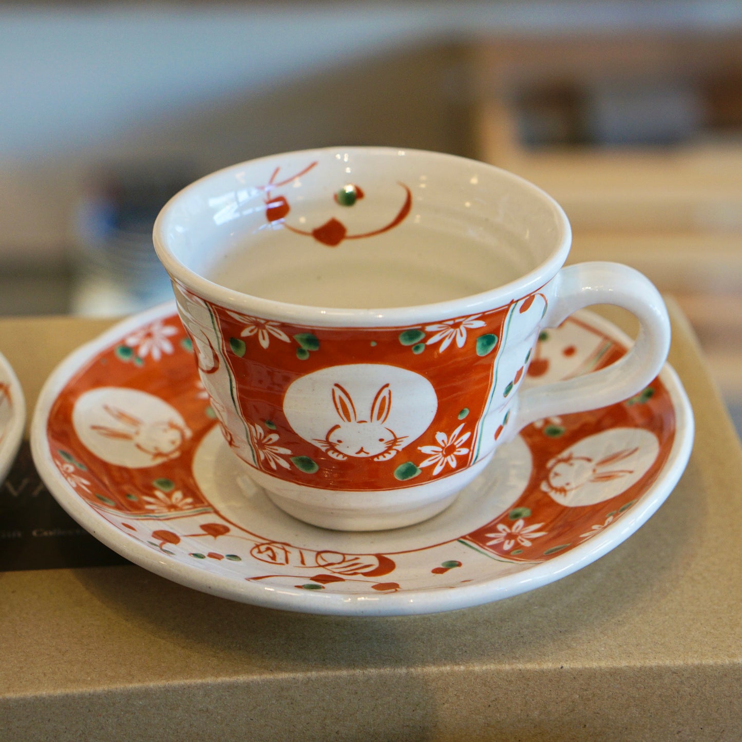 Fluffy Rabbit Cup and Saucer Gift Set