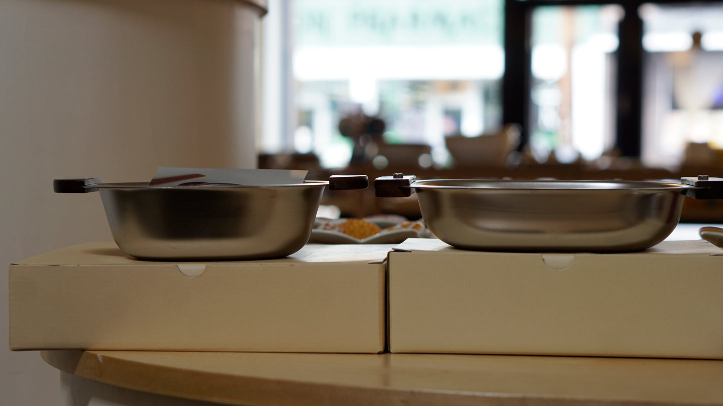 Stainless Steel/Wooden Handle Warm Bowl