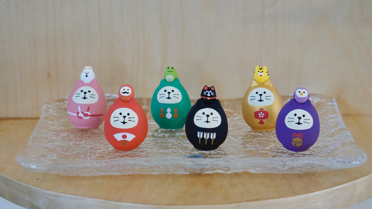 Good Luck Daruma Cat Ornament