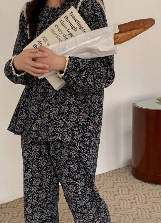 Jane Flowers Peach Napping Pajamas