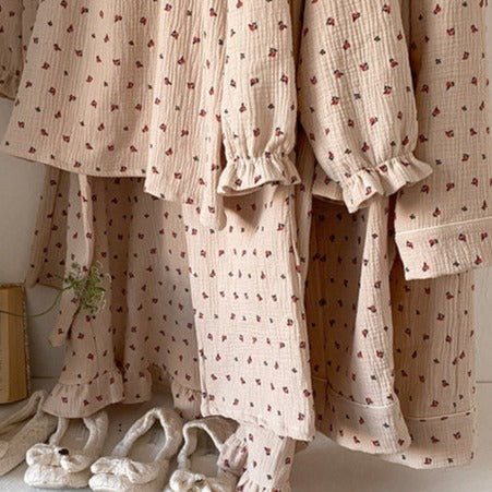 Lavien Rose Lace Cotton Pajamas