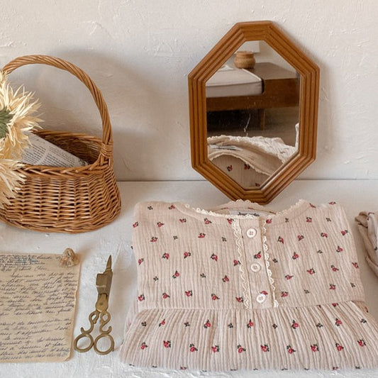 Lavien Rose Lace Cotton Pajamas