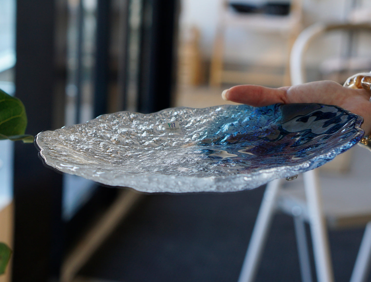 Large Glass Splatter Plate