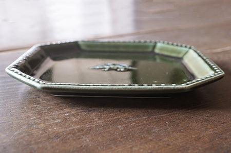 Mashiko Ware Dinosaur Square Plate