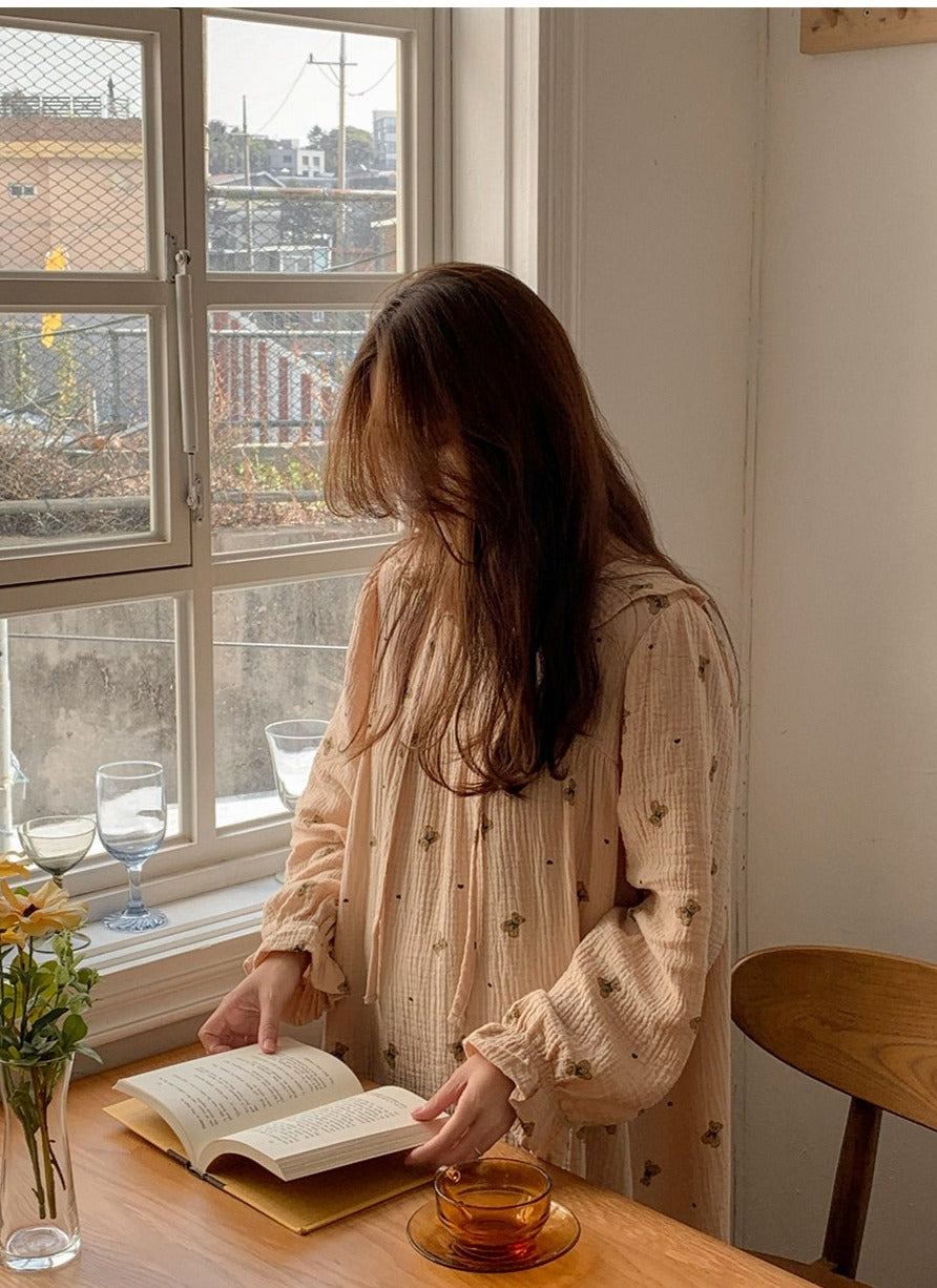 Romantic Mandy Bear LS Cotton Pajama