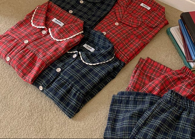 Dear Tartan Check Pajama Set