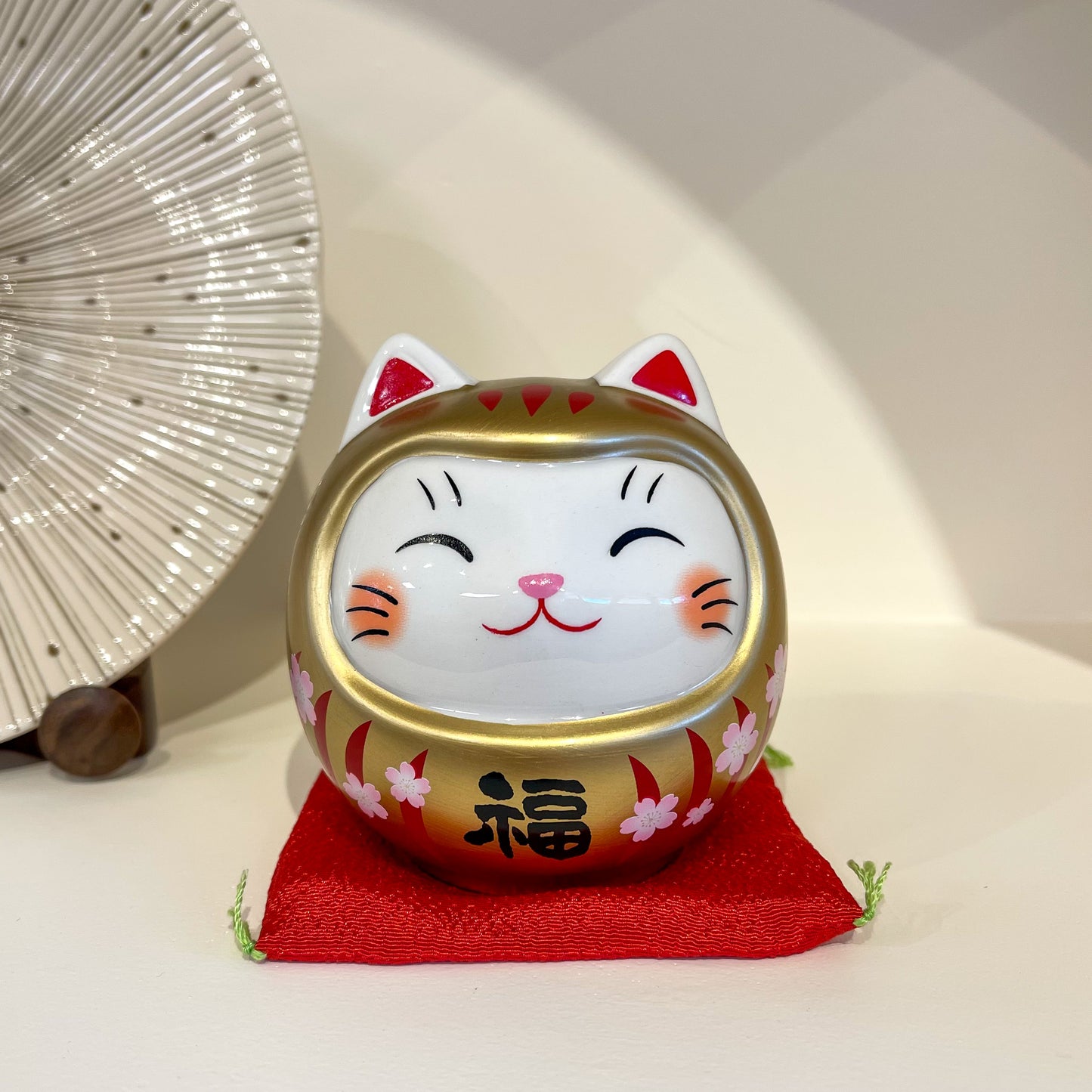 Beckoning Cat Ornament - Piggy Bank