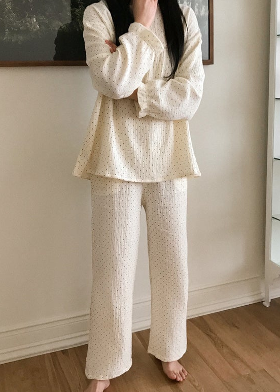 Pin Dot Cotton LS Pajamas