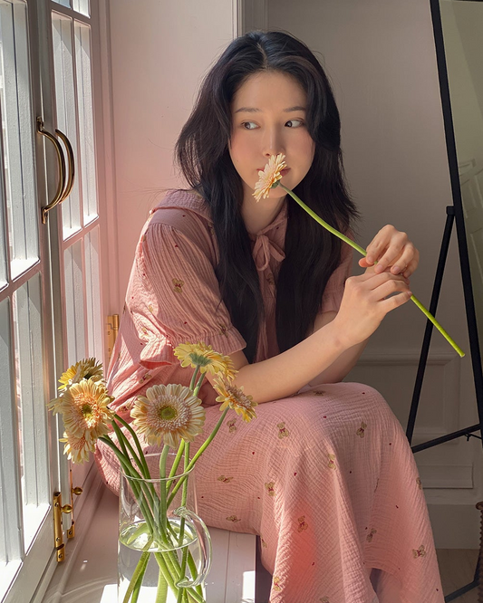 Romantic Mandy Bear Short Sleeve Dress