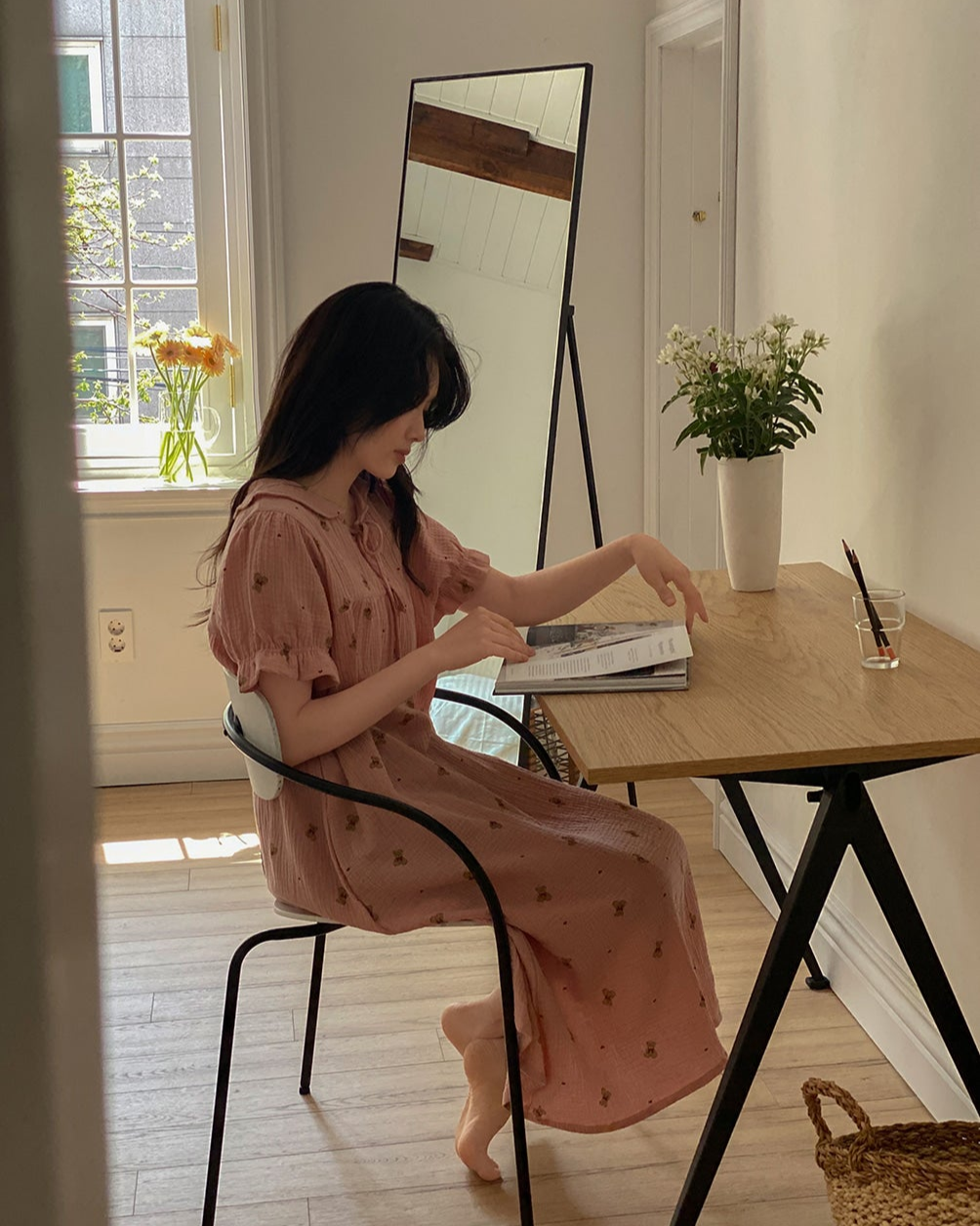 Romantic Mandy Bear Short Sleeve Dress