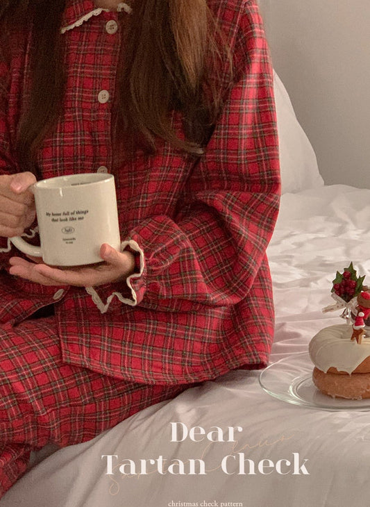 Dear Tartan Check Pajama Set