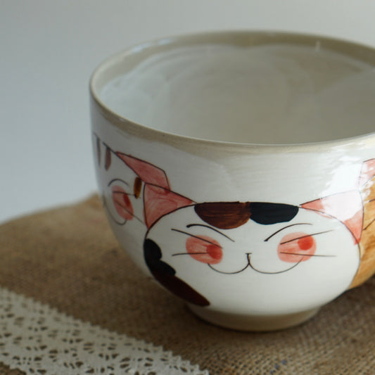 Hasami Ware Cat Noodle Bowl
