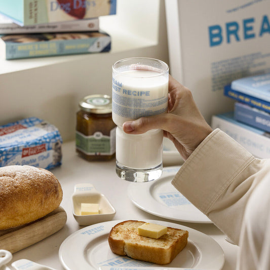 Cream Toast Glass 'Sky Blue'