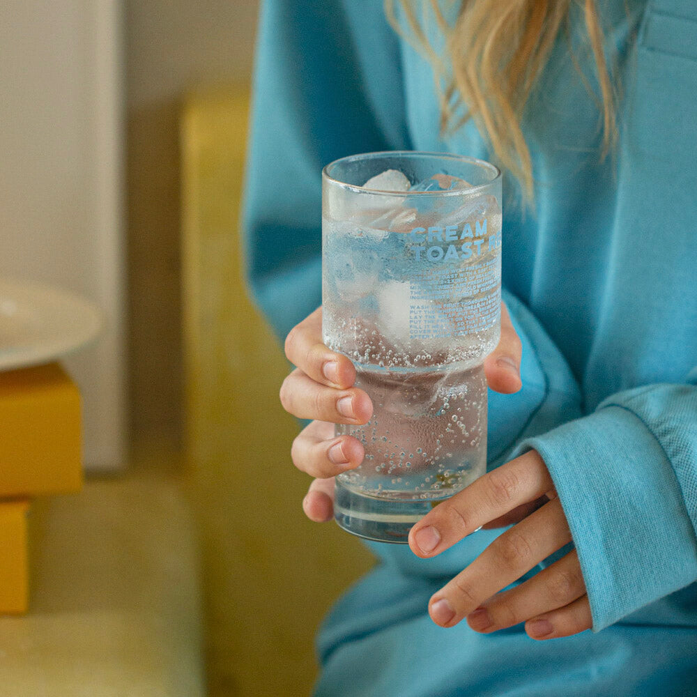 Cream Toast Glass 'Sky Blue'