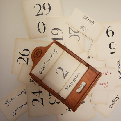 Calendar with Wood Stand