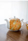 Orange Floral Bunny Tea Gift Set