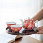 Red Floral Bunny Tea Gift Set