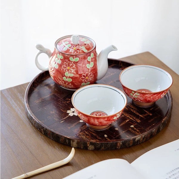 Red Floral Bunny Tea Gift Set