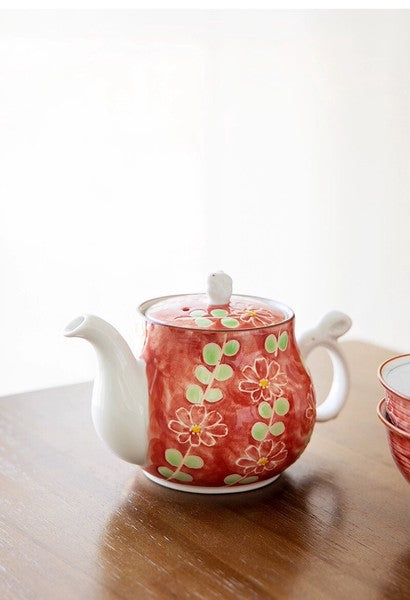 Red Floral Bunny Tea Gift Set