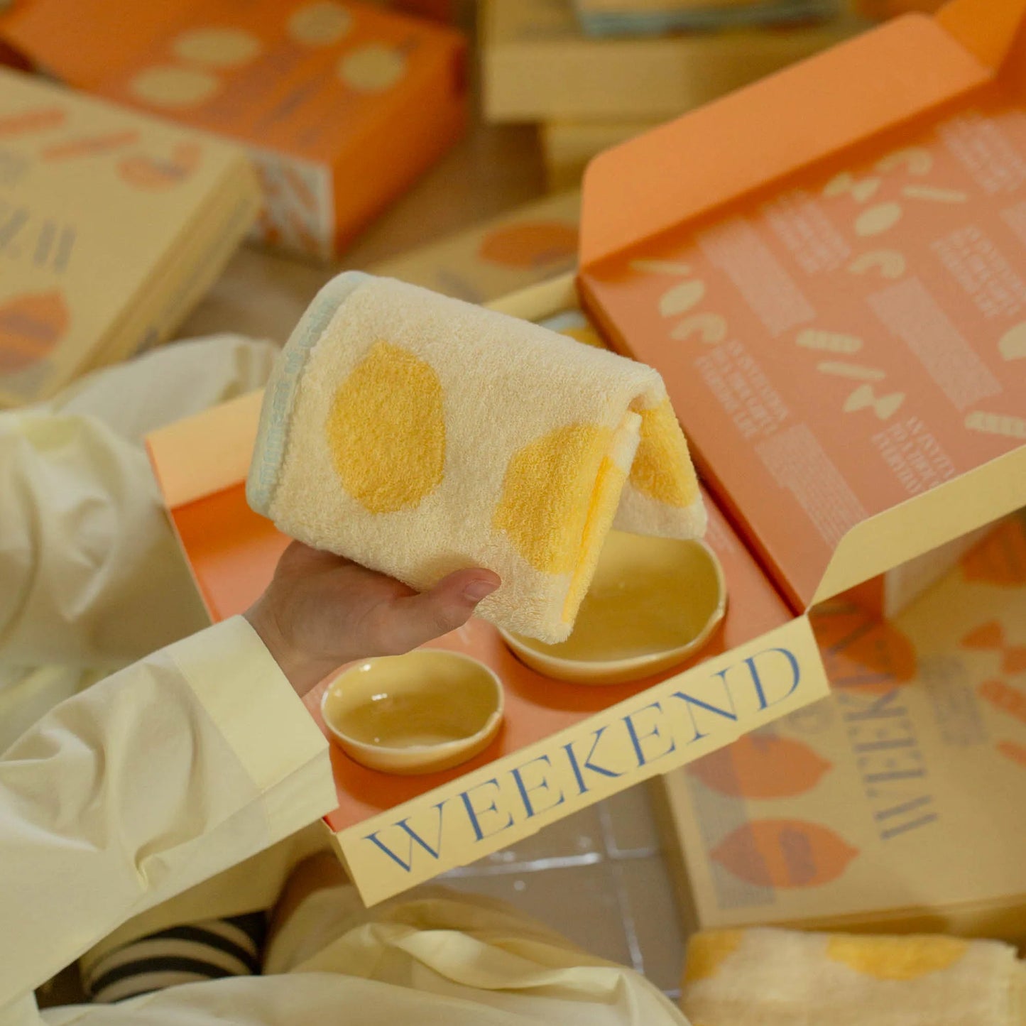 Lemon Pasta Hand Towel & Bowl Gift Set