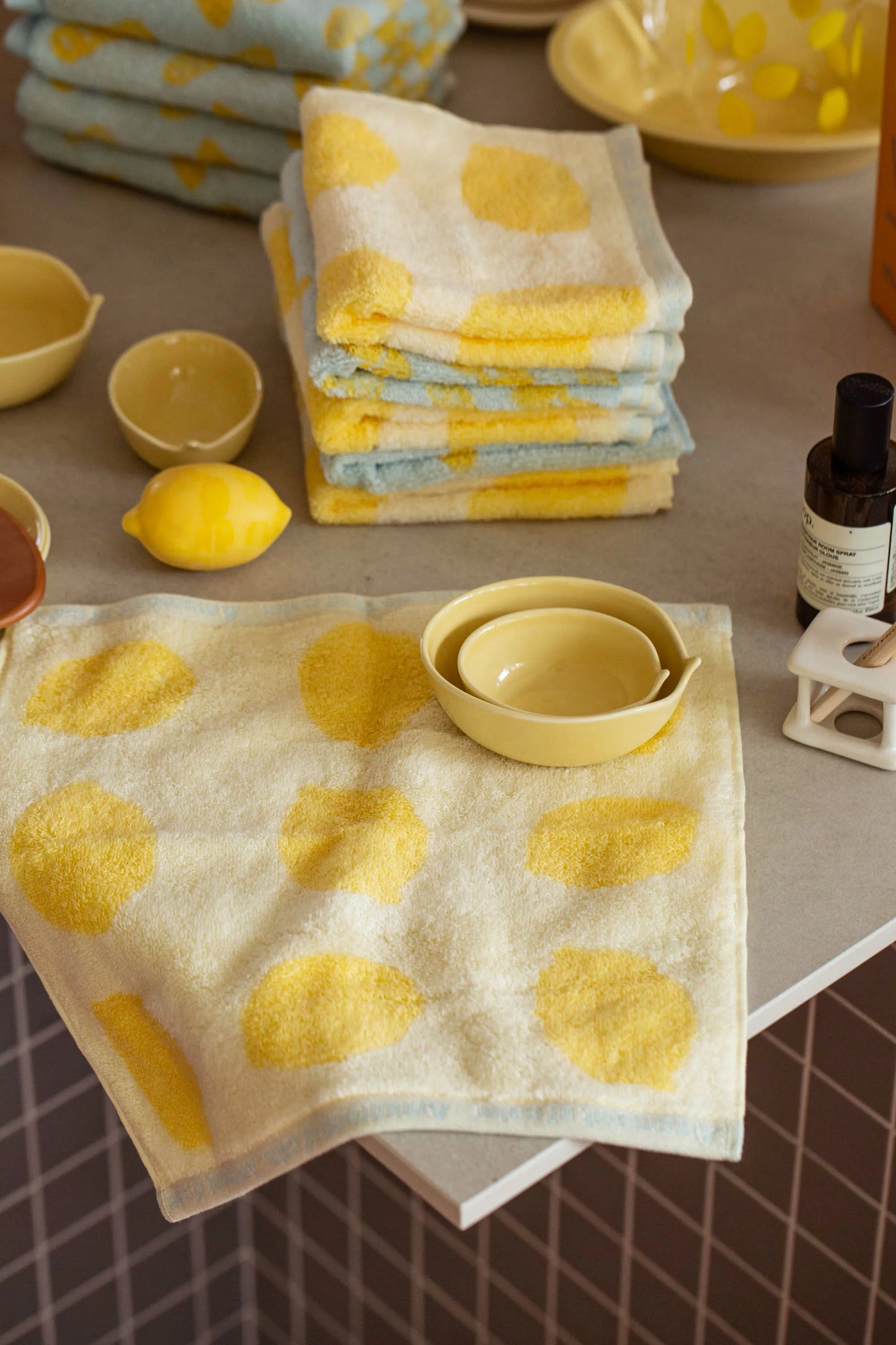 Lemon Pasta Hand Towel & Bowl Gift Set