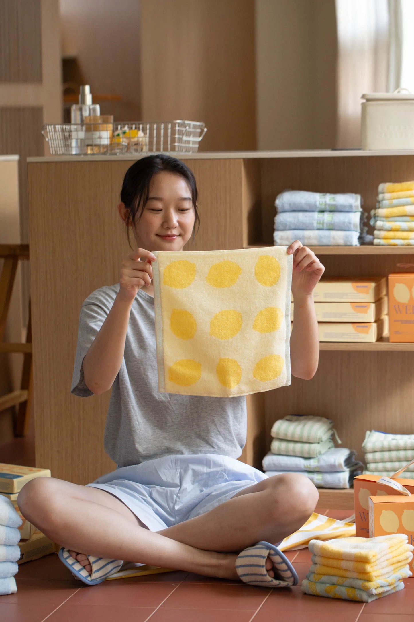 Lemon Pasta Hand Towel & Bowl Gift Set