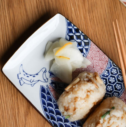 Mino Ware Lucky Dino Sushi Plate