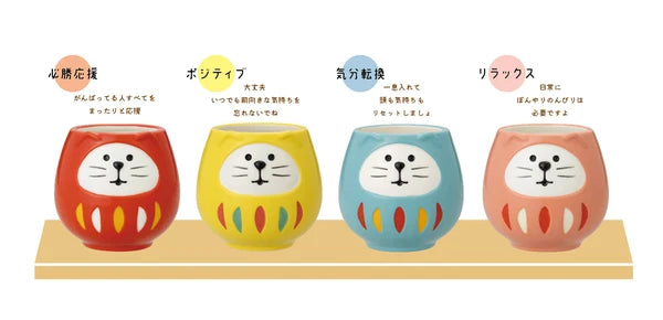 Lucky Cat Daruma Mugs