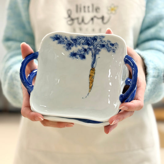Hand Painted Double Handled All Purpose Bowl