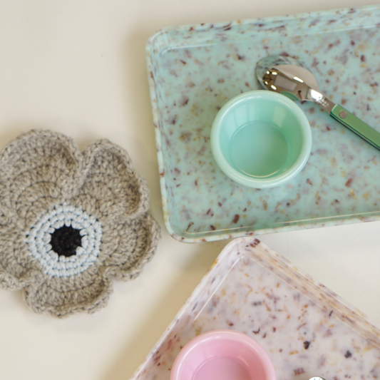 "Milk Jade" Rectangular Tray