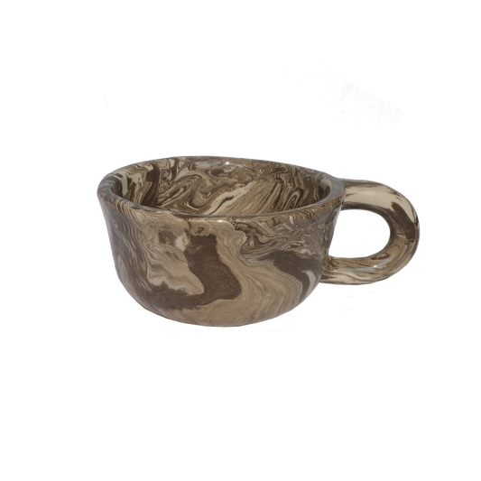 Latte Mug Marble Dark Brown