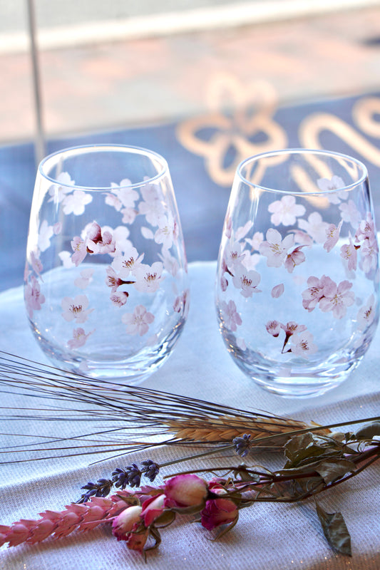 Sakura Glass Tumbler Gift Set