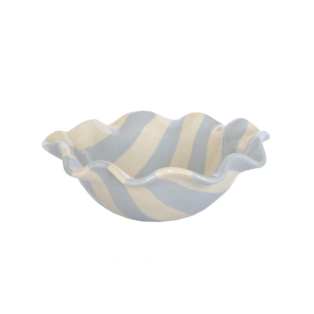 Ruffle Bowl Stripe - Cloud