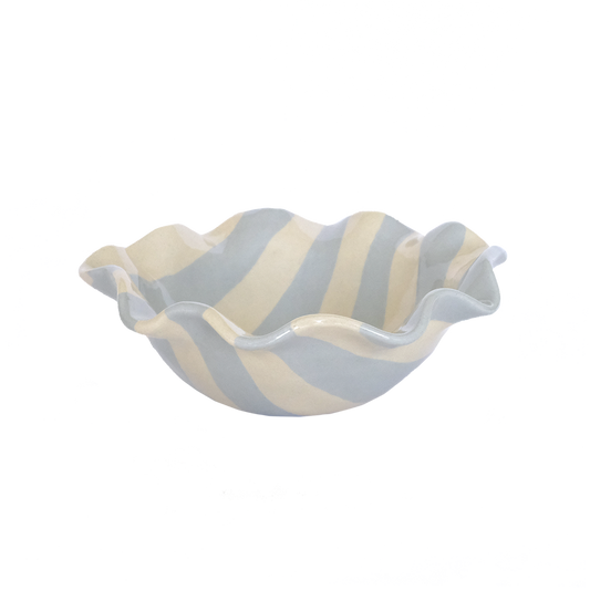 Ruffle Bowl Stripe - Cloud