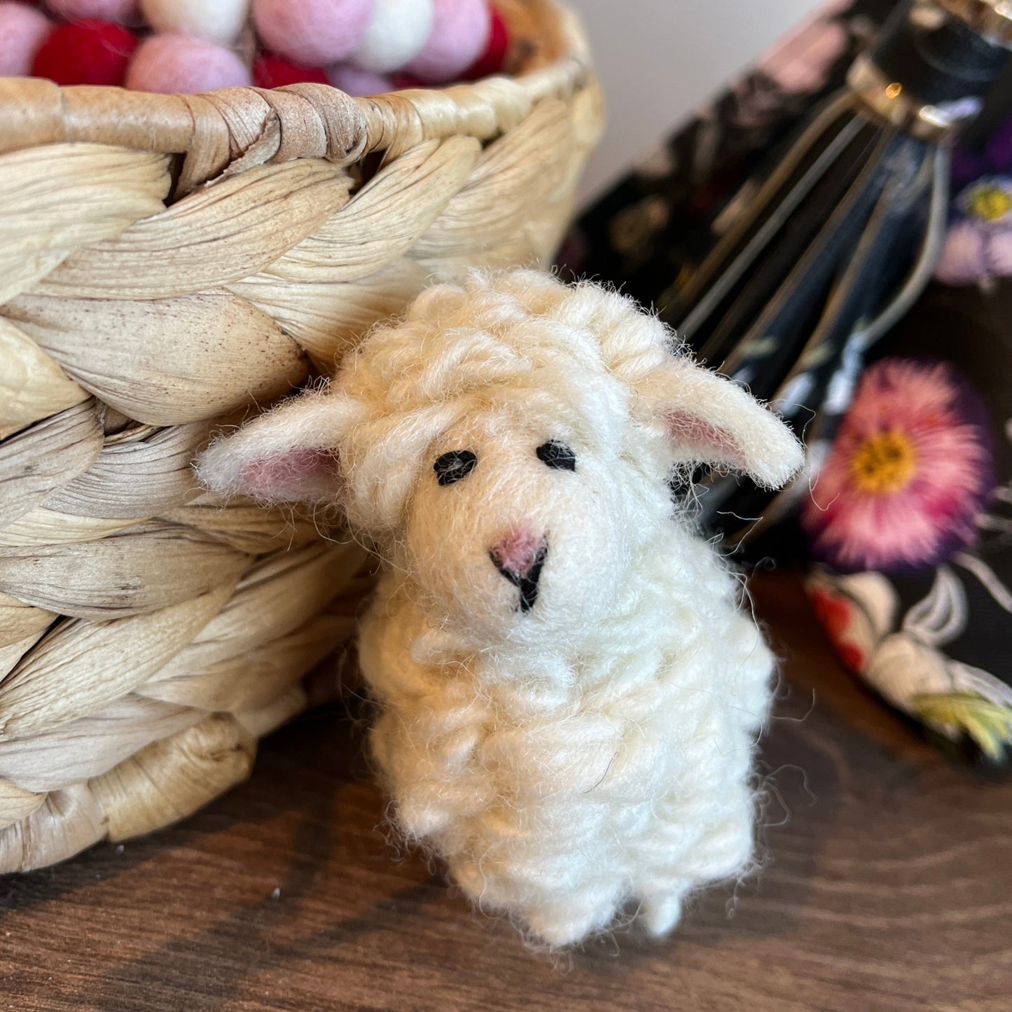 Felt Keychain - Mini Sheep