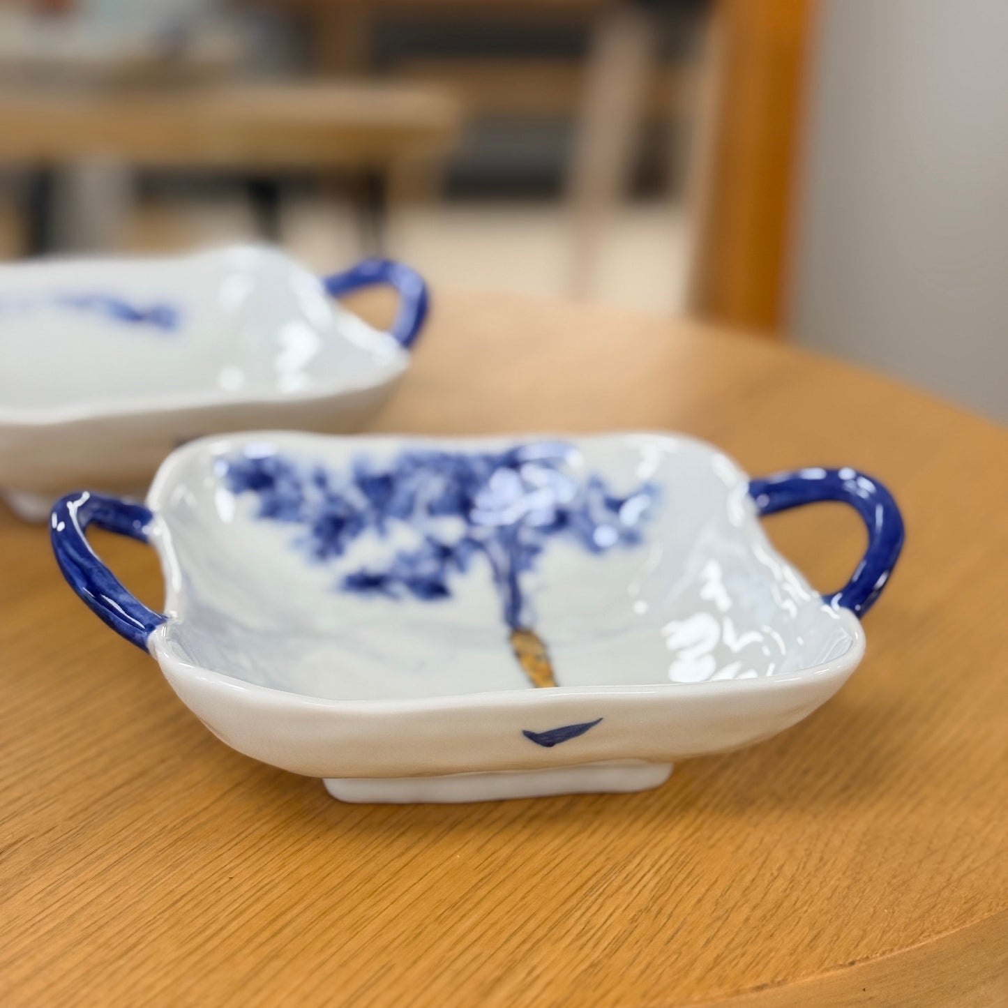 Hand Painted Double Handled All Purpose Bowl