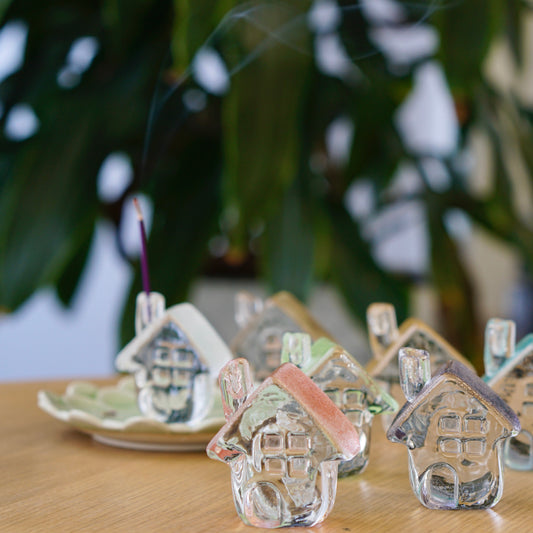 Glass House Incense Stand