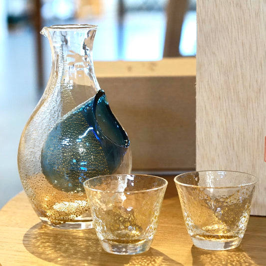 Gold Foil Cold Sake Glass Sets