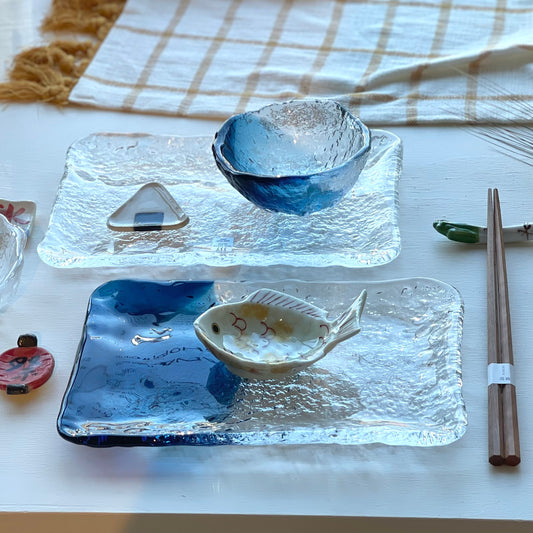 Rectangular Glass Sushi Plate