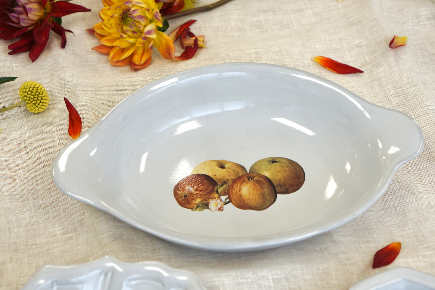 Autumn Apples Double Handled Bowl