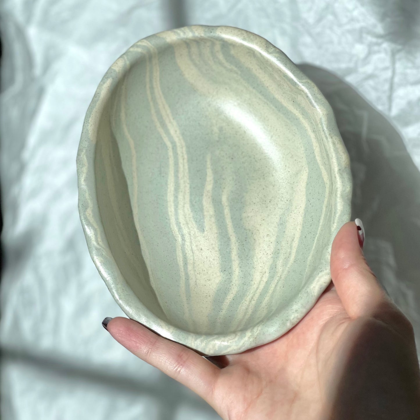 Egg Bowl - Marble Cloud - M