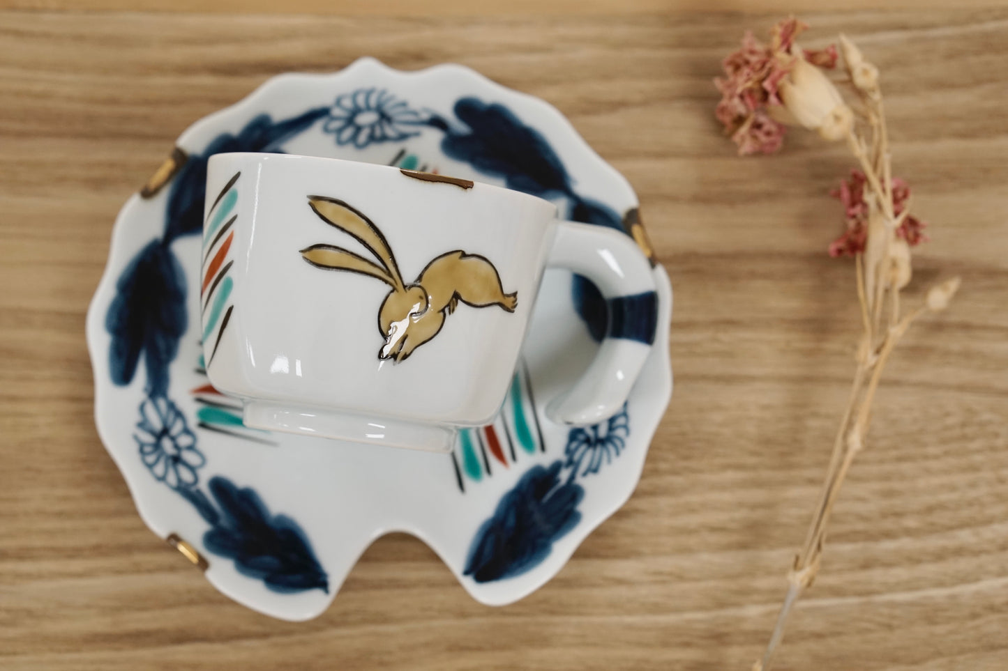 Artisanal Bunny Cup & Saucer with Gift Box