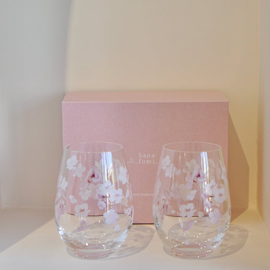 Sakura Glass Tumbler Gift Set