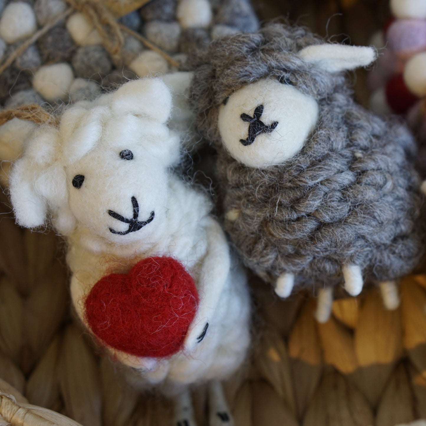 Felt Fluffy Sheep Ornament