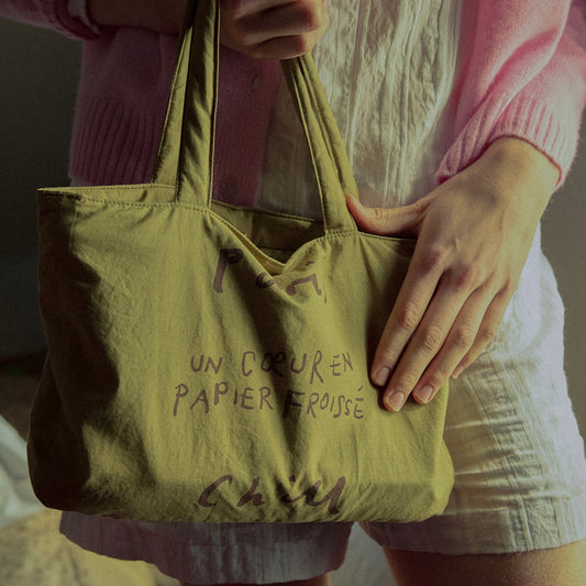 Paper Heart Puffer Tote Bag