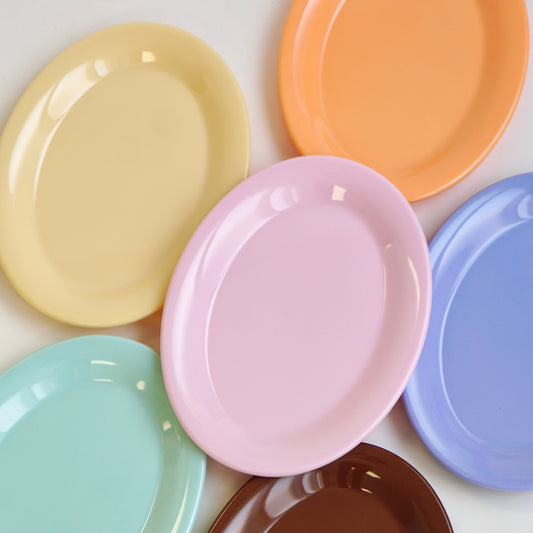 "Milk Jade" Oval Plate 9"