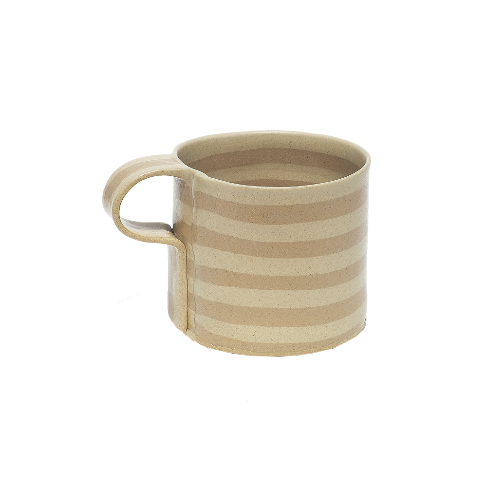 Paper Mug Stripe Oat