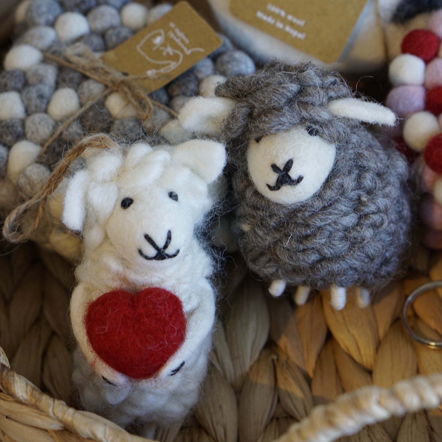 Felt Fluffy Sheep Ornament