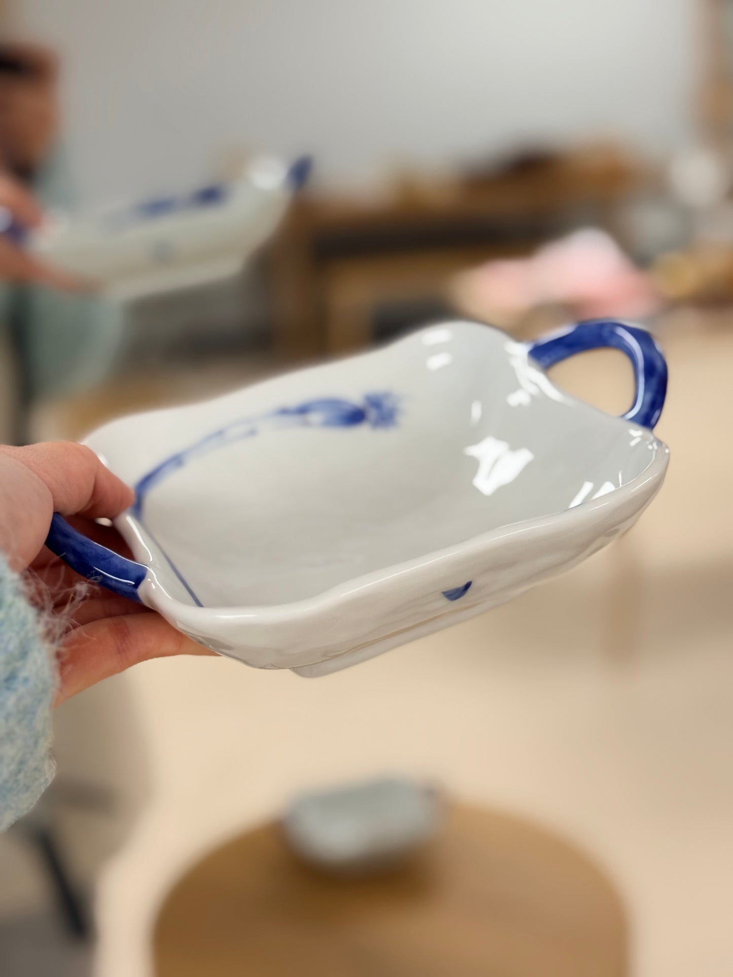 Hand Painted Double Handled All Purpose Bowl