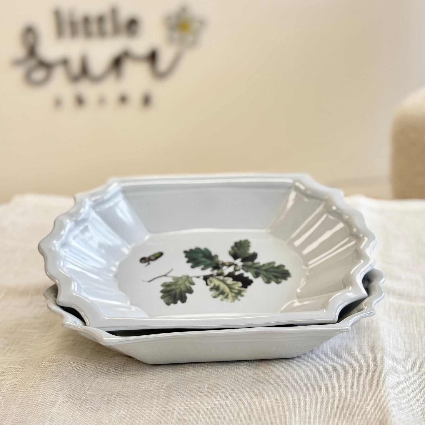 Green Oak Deep Plate